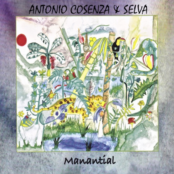 CD-Cover: Antonio Cosenza y Selva – Manantial, Aquarell eines Regenwaldes